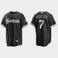Men's Chicago White Sox #7 Tim Anderson Black 2021 City Connect Cool Base Stitched Jersey