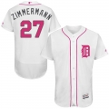 Tigers #27 Jordan Zimmermann White Flexbase Authentic Collection 2016 Mother's Day Stitched MLB Jersey